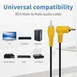 90 Degree Rca Video Extension Cable 6In/15Cm, Short Rca Subwoofer Cable, Right