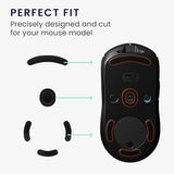 Mouse Feet Replacement Compatible With Logitech G Pro Wireless Gaming Computer Mouse Skates Sticker - Black