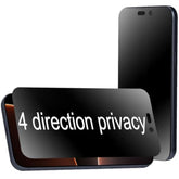 2 Pack 360 Degree Anti-Glare Privacy Screen Protector For Iphone 16 Pro Max Matte Anti-Spy 4 Direction Soft Film 6.9 Inch