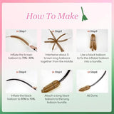 Pink And Green Balloon Arch Kit With Clear Brown Black Long Light Pink And Green Balloons Rose Gold Foil Balloon For Spring Summer Hawaiian Baby Shower Birthday Party Decorations