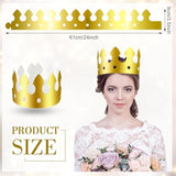 30 Pcs Gold Paper Crown For Adults Princess Hats Crafts Birthday Party Bulk Crowns For School Classroom(Classic Style)