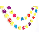 Pacmn Ghost Garland Decorations, 36Pcs – Retro Arcade Banner Featuring Colorful Ghosts For 80S Theme Parties, Gamer Events, Game Room Décor, Halloween, Or Vintage Video Game-Inspired Celebrations
