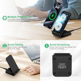 S25 Plus Fast Charger Wireless Samsung Charging Pad Charger Station Phone Stand Desk Charger Pad For Samsung Galaxy S25 Ultra S24 Plus S24Fe S23Fe S22 S21, Pixel 9 Pro, Iphone 16 Plus, 18W Qc Adapter