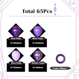 65-Pc Dark Purple Balloon Set for Birthday & Party Décor