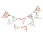 Pastel Pennant Banner Triangle Spring Floral Fabric Bunting Shabby Chic Tea Party Flag Garland