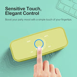 DOSS SoundBox Touch Wireless Bluetooth Speaker with 12W HD Sound and Bass, IPX5 Water-Resistant, 20H Playtime, Handsfree, Portable for Office, Home, Outdoor, Travel-Yellow