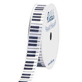 Satin Piano Keys Craft Ribbon,5/8-Inch X 10-Yard,White/Black,Use For G