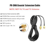10Ft Wifi Antenna Extension Cable Rp-Sma Coaxial Extension Cable Male To Female Connector For Wireless Lan Router Bridge Other External Wireless Antenna Equipment