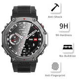 4 Pack Anti-Scratch Film For Amazfit Trex 3 Screen Protector, Full Protective 9H Hardness Tempered Glass Fit For Amazfit Trex 3 Case Smartwatch
