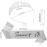 Sweet 16 Birthday Decorations Tiara and Sash Gifts for Girls Party Supplies
