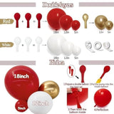 Red White Gold Balloon Arch Kit for Baby Shower, Birthday, Wedding & Party Decor