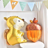 9PCS Thanksgiving Balloons Fall Acorn Pine Cone Leaf Squirrel Party Decor
