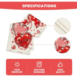Love Red Pink Heart Valentine'S Day Table Runner, Anniversary Wedding Kitchen Dining Table Decoration For Home Party Decor 13X72 Inch