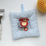 for AirPods 4 Case with Keychain Cute 3D Red Pattern Design Soft Silicone Cover for Women Girls Anti-Fall Shockproof Protective Case for