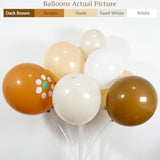 Cielito Lindo Balloon Garland Kit – 137Pcs Terracotta Nude Brown Beige Balloons With Petal Prints For Baby Shower, Boho Fiesta, Mexican Party Decorations,Cielito Lindo Backdrop Decor