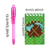 24 Pcs Pixel Theme Party Favors |12 Invisible Ink Pen And 12 Party Mini Pixel Theme Notepads| Pixel Theme Party Goodie Bag Stuffers, Classroom Prizes, Party Supplies