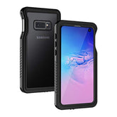 For Samsung Galaxy S10E Case, Ip68 Waterproof Dustproof Case With Built-In Screen Protector, Heavy Duty Full Body Protective Clear Back Phone Cover For Galaxy S10E, Black