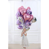 30 Pcs Heart Balloons 18" Foil Love Balloons Mylar Balloons Silver Hea