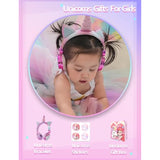 Kids Unicorns Headphones With Mic For School/Travel,95Db Volume Limited,Sharep
