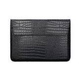 Laptop Sleeve For 2025-2023 Macbook Air 15 Inch M4 A3241 M3 A3114 M2 A2941 Pro 14 A2442 A2779 A2918 A3112 A3185 A3401 2024-2021 Pu Leather Flap Style Case Notebook Bag For Mac Pro 15, Black