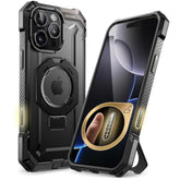 iPhone 16 Pro Max Case with Camera Control Button, Built-in Stand, MagSafe, Black