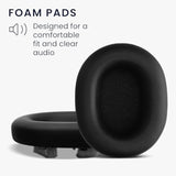 kwmobile Replacement Earpads Compatible with Sony WH-1000XM5-2X Sheepskin Headphones Pads - Black