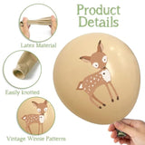 24Pcs Woodland Animals Balloon For Baby Shower Decorations 12Inch Classic, Neutral Forest Animal Baby Shower Party Supplies, Gender Reveal Photo Props