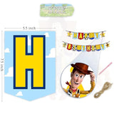 Toys Happy Birthday Banner for Kids Toy Game Party Decorations