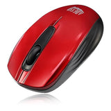 iMouse S50 Wireless Mini Mouse - 24GHz RF Technology, 1200 DPI Optical Sensor, USB Interface, Compact and Portable Design with Auto Sleep Mode (Red)