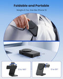 Magnetic Wireless Charging Station for : Upgraded Certified 15W 3-in-1 Magsafe Wireless Charger Stand, Foldable Travel Fast Charger for iPhone