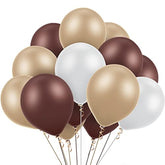 24 Pcs Brown Cream White Balloons Neutral Color Balloons 10 Inch Latex Retro Assorted For Baby Shower Birthday Jungle Safari Wedding Anniversary Waiting To Exhale Theme Party Decorations