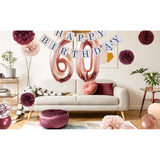 60th Birthday Decorations for Women – Rose Gold, Burgundy & Champagne Party Decor Set