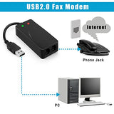 External Usb 2.0 3 In 1 Data Voice Dial Up Modem 56K V.92 V.90 Cx93010 Win7 Receive Send Fax On Computer With Rj11 Cable