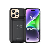 10000Mah Battery Case For Iphone 14/14 Pro/13/13 Pro 6.1", Qi Wireless Charging & Wired Headset & Sync-Data Supported, Portable Protective Charger Cover (Not For Iphone 14/13 Pro Max)