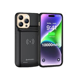 10000Mah Battery Case For Iphone 14/14 Pro/13/13 Pro 6.1", Qi Wireless Charging & Wired Headset & Sync-Data Supported, Portable Protective Charger Cover (Not For Iphone 14/13 Pro Max)