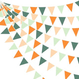 32Ft Little Cutie Baby Shower Decorations Orange Sage Green Fabric Pennant Triangle Banner Party Flag Streamer Garland For A Little Cutie Is On The Way Birthday Orange Gender Reveal Party Decoration