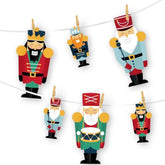 Christmas Nutcracker - Holiday Party Diy Decorations - Clothespin Garland Banner - 44 Pieces