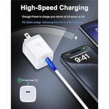 Samsung Galaxy S25 Usb C Fast Charger Block, 2Pack 20W Pd3.0 Wall Plug Charging Cube, 5V 3A Usbc Power Adapter For Samsung Galaxy A17 A16 5G, Iphone 17 Air 16 15 Pro Max, Google Pixel 10 Pro Xl