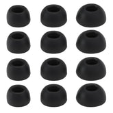6 Pairs Silicone Eartips S/M/L 11x6.5mm 12x6.5mm 14x6.5mm Silicone Ear Covers Compatible with JBL Tune Buds Headphones, Black