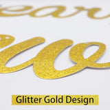 Glitter Gold Happy New Year Banner Alphabet Garland for NYE Party Supplies