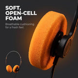 Orange Retro Over-Ear Headphones,Wired Stereo Headphones,Headphone,Lightweight Portable Headphone with Adjustable Headband,Electronics