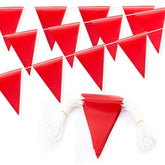 105Ft Safety Warning Pennant Banner Flags – Multipurpose Osha High Visibility Triangle Flags For Outside Fence, Roadwork, Party And Hazard Areas(Red,45Pcs,105Ft)