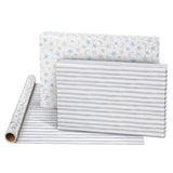 American Greetings 175 sq. ft. Reversible Wrapping Paper for Baby Showers, Kid's Birthdays and All Occasions, Moon and Stars (1 Roll, 30 in x 70 ft.)