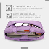 Voova Laptop Bag Case 15 15.6 16 Inch, Computer Sleeve Messenger Bag with Shoulder Strap Expandable Waterproof Business Briefcase for Men Women to Work Travel School, Fit 14-16 Inch Laptop, Lavender