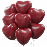 Afterloon Biodegradable Balloons 100 Pcs Ruby Red 10 Inch Heart Shaped, Thickened Extra Strong Natural Latex Helium Float, Proposal Marriage Love Baby Shower Gender Reveal Wedding Bridal