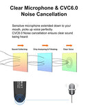 Bluetooth Earpiece V5.0 Wireless Handsfree Headset With Microphone 24 Hrs Driving Headset 60 Days Standby Time For Iphone Android Samsung Laptop Trucker Driver (Black)