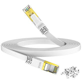 Cat 8 Ethernet Cable 20Ft - Cat8 Flat Internet Cable High Speed Lan Patch Netw