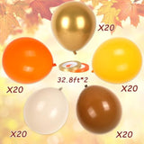 100pcs Fall Thanksgiving Balloons Yellow Orange 12 Inch Rubber Balloons for Autumn Party