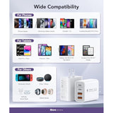 40W USB C Charger Block, 2-Pack 4-Port Fast Charging for iPhone, iPad & Galaxy