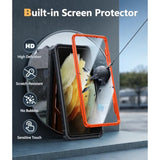 Military Grade Rugged Case for Samsung Galaxy S21 Ultra - Shockproof TPU Protection Bumper with Kickstand, Matte Textured Design for 6.8 inches Samsung S21 Ultra Cases (Orange)